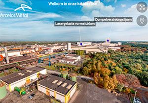 Virtuele rondleiding staalbedrijf ArcelorMittal Gent